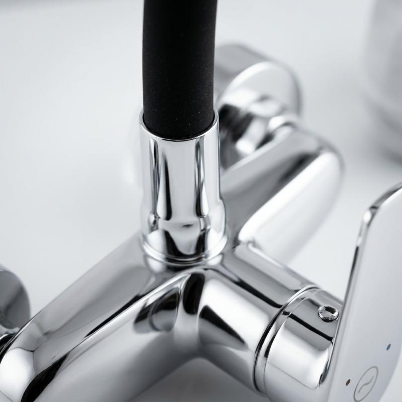 Aquanello Casa Muur Keukenkraan Chroom met Hoge Flexibele Uitloop CR-1301-CS